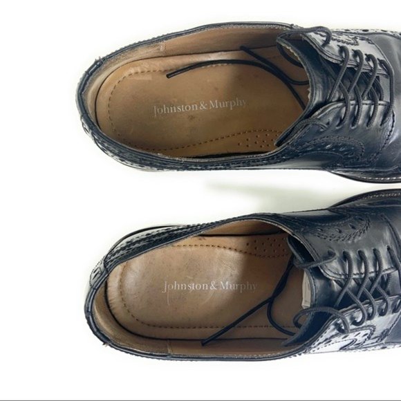 Johnston & Murphy Lace Up Brouged Derby Black - Picture 4 of 7